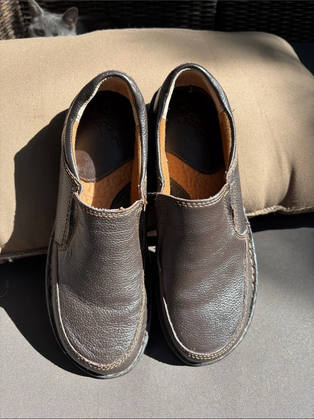 Born women’s Dark Brown Leather Slip-On Loafers
